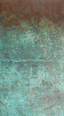 Estor enrollable de tela en color verde metálico