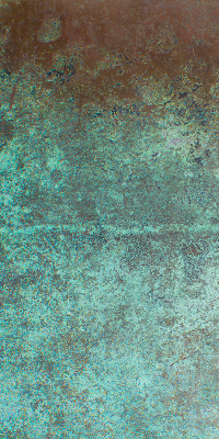 Estor enrollable de tela en color verde metálico