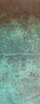 Estor enrollable de tela en color verde metálico