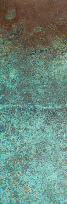 Estor enrollable de tela en color verde metálico