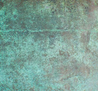 Estor enrollable de tela en color verde metálico