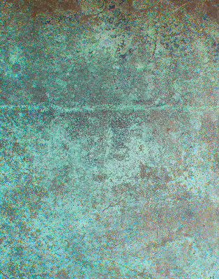 Estor enrollable de tela en color verde metálico