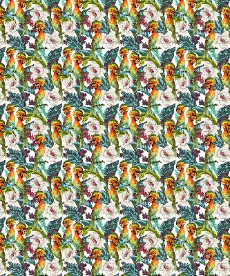 Estor decorativo con pájaros y flores
