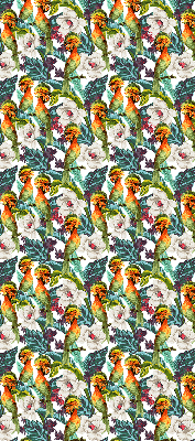 Estor decorativo con pájaros y flores