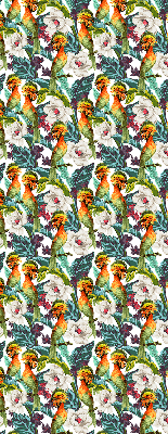 Estor decorativo con pájaros y flores