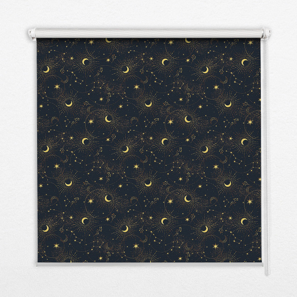 Estor decorativo luna y estrellas