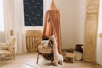 Estor decorativo luna y estrellas