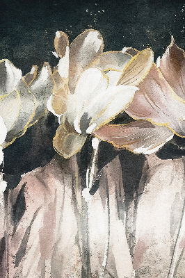 Estor opaco con flores pintadas