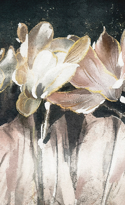 Estor opaco con flores pintadas