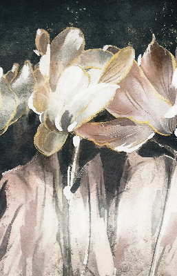 Estor opaco con flores pintadas