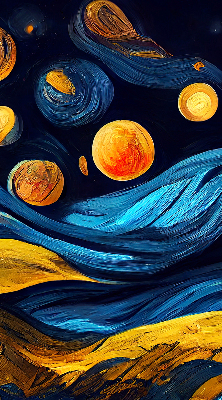 Estor enrollable de tela planetas