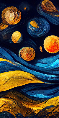 Estor enrollable de tela planetas