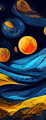 Estor enrollable de tela planetas