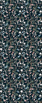 Estor opaco con diseño de enredaderas de flores
