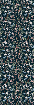 Estor opaco con diseño de enredaderas de flores