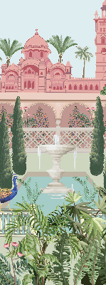 Estor opaco palacio con jardín