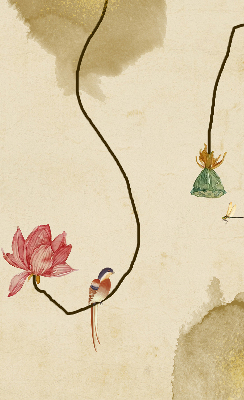 Estor decorativo de flores