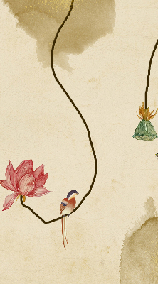Estor decorativo de flores