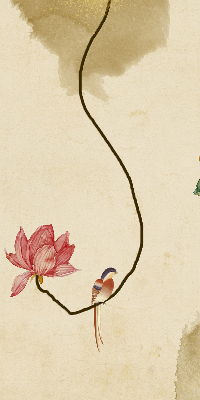 Estor decorativo de flores