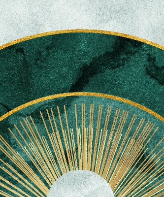 Estor opaco en forma de semicírculo dentro de otro semicírculo