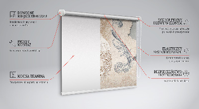 Estor decorativo con diseño de pájaros antiguos