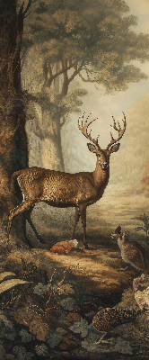 Estor decorativo con estampado de animales en el bosque