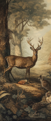 Estor decorativo con estampado de animales en el bosque