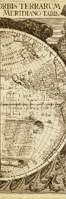 Estor opaco con mapa del mundo antiguo