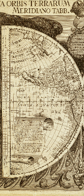 Estor opaco con mapa del mundo antiguo