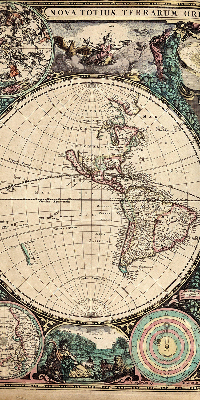Estor decorativo mapa del mundo