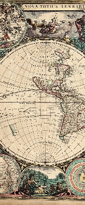 Estor decorativo mapa del mundo