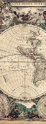 Estor decorativo mapa del mundo