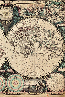 Estor decorativo mapa del mundo