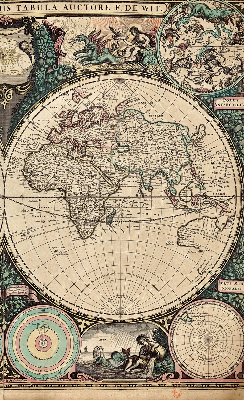 Estor decorativo mapa del mundo