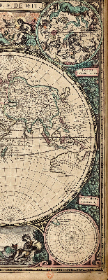 Estor decorativo mapa del mundo