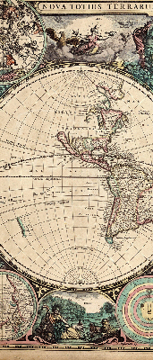 Estor decorativo mapa del mundo
