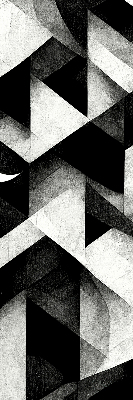 Estor opaco con diseño de triángulos en abstracción