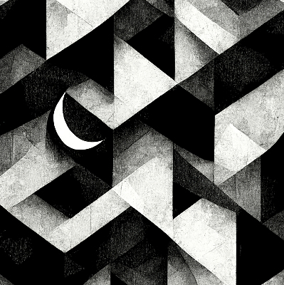 Estor opaco con diseño de triángulos en abstracción