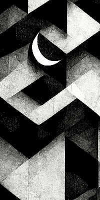 Estor opaco con diseño de triángulos en abstracción