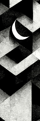 Estor opaco con diseño de triángulos en abstracción