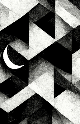 Estor opaco con diseño de triángulos en abstracción