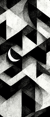 Estor opaco con diseño de triángulos en abstracción