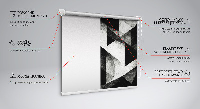 Estor opaco con diseño de triángulos en abstracción