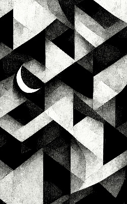 Estor opaco con diseño de triángulos en abstracción