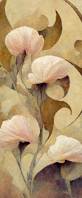 Estor decorativo con flores rosas