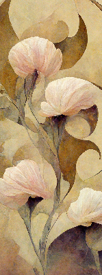 Estor decorativo con flores rosas