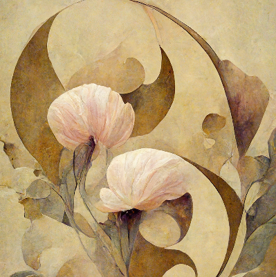 Estor decorativo con flores rosas