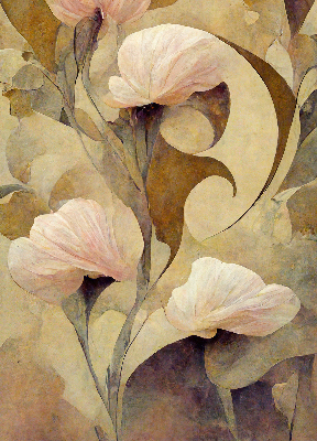 Estor decorativo con flores rosas