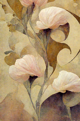Estor decorativo con flores rosas