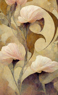 Estor decorativo con flores rosas